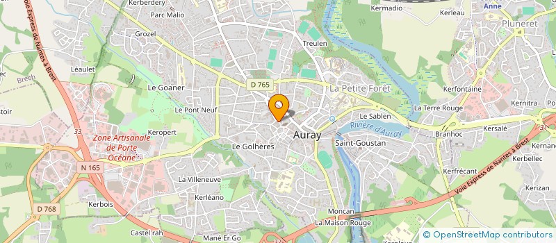 localisation de l'entreprise 2.P.H. à AURAY