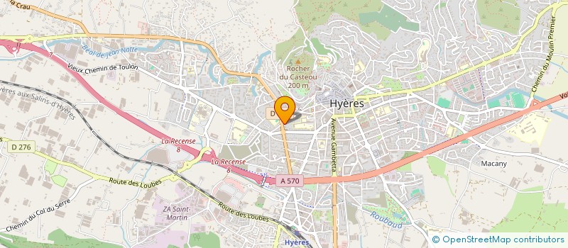 localisation de l'entreprise 2 RUE CHARLES ST à HYERES