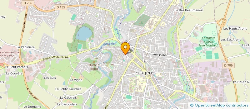 localisation de l'entreprise 2 RUE DE PARIS  FOUGERES