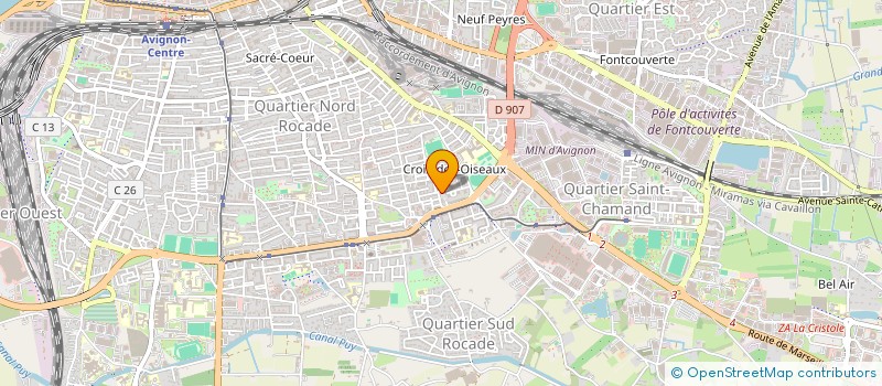 localisation de l'entreprise 2 RUE DES LOISIRS  AVIGNON