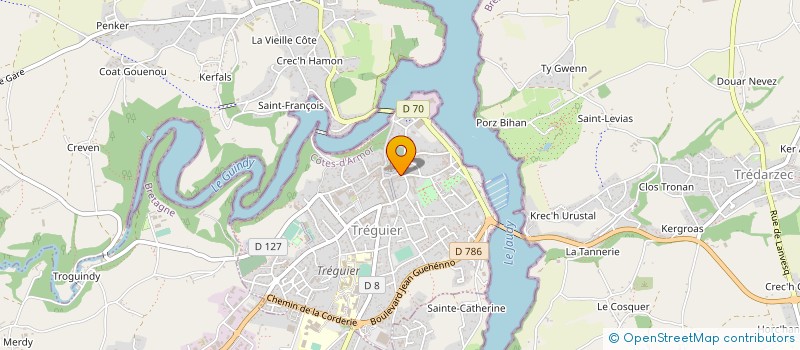 localisation de l'entreprise 2 RUE SAINT ANDRE A TREGUIER  TREGUIER