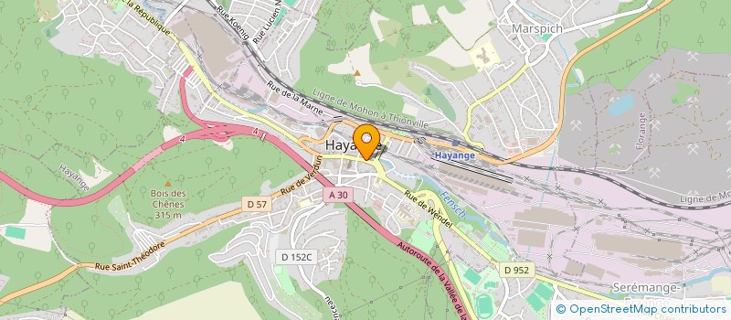 localisation de l'entreprise 2 S CREATION  HAYANGE