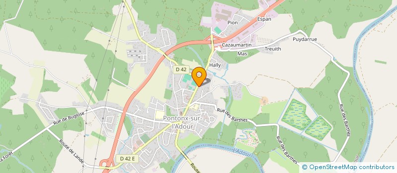 localisation de l'entreprise 2-S ( DEUX S)  PONTONX-SUR-L'ADOUR