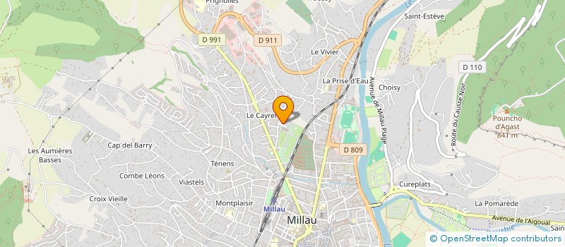 localisation de l'entreprise 2 S USINAGE à MILLAU