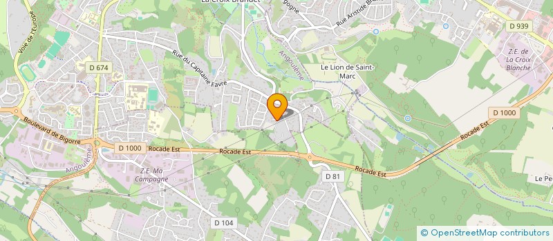 localisation de l'entreprise 20 IMPASSE LA BICHE à ANGOULEME