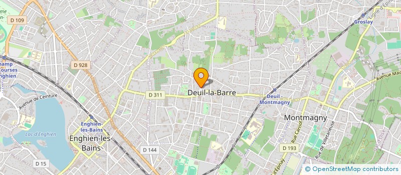 localisation de l'entreprise 20 RUE DE L'EGLISE  DEUIL-LA-BARRE