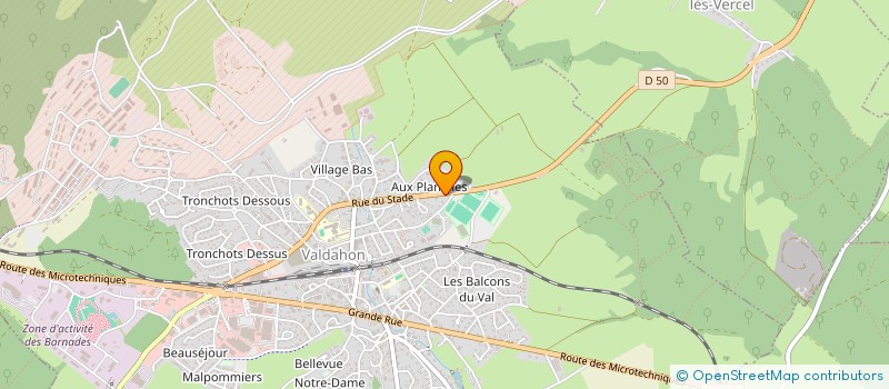 localisation de l'entreprise 2036  VALDAHON