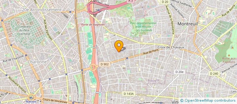localisation de l'entreprise 208 ALPHA  BAGNOLET