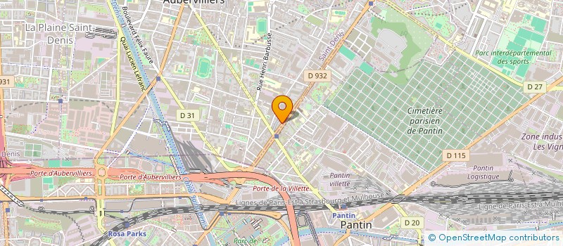 localisation de l'entreprise 21 D  AUBERVILLIERS