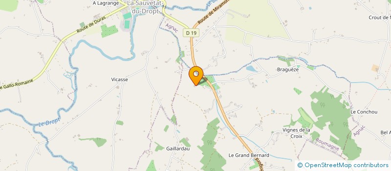 localisation de l'entreprise 21 EYMET  ROUMAGNE