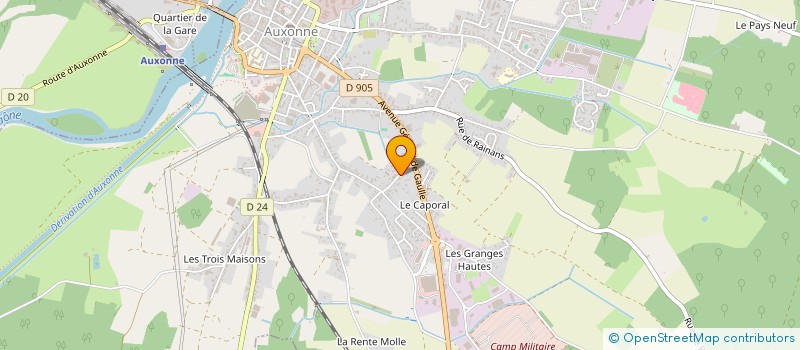 localisation de l'entreprise 21DPO  AUXONNE