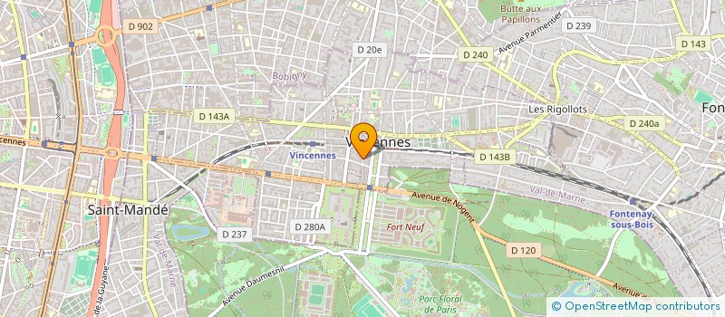 localisation de l'entreprise 21LAB à VINCENNES