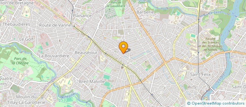 localisation de l'entreprise 22 AENUE DE LA JALOTTERIE à NANTES