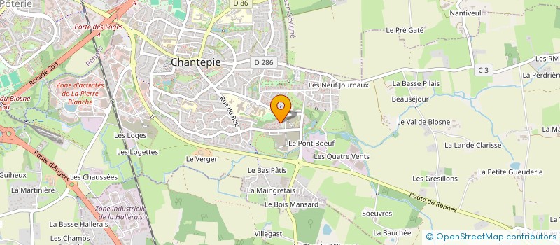 localisation de l'entreprise 22 MAI  CHANTEPIE