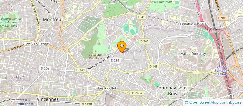 localisation de l'entreprise 22 PROD  MONTREUIL