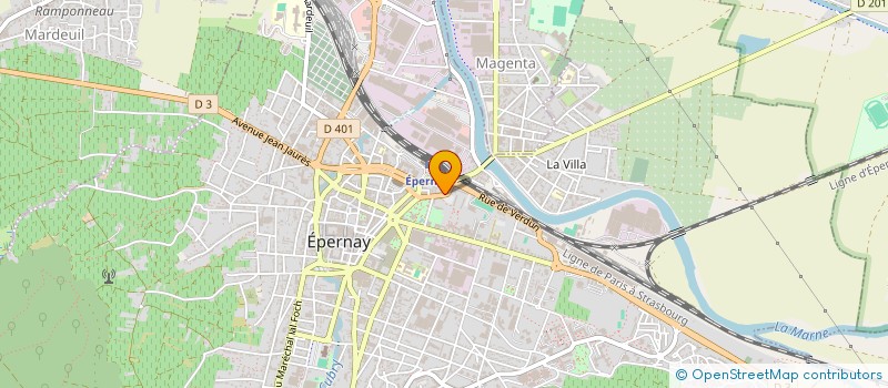 localisation de l'entreprise 22 RUE DE REIMS  EPERNAY