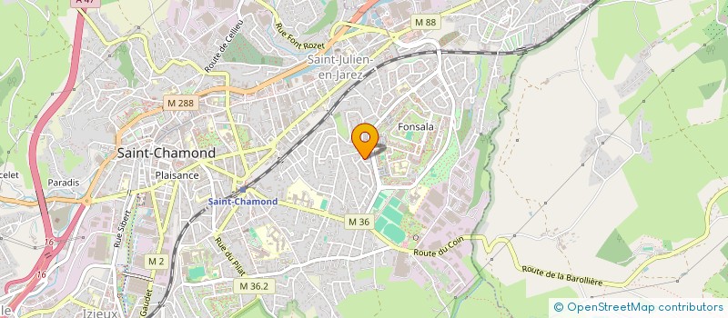 localisation de l'entreprise 22 RUE LOUIS BRAILLE  SAINT-CHAMOND