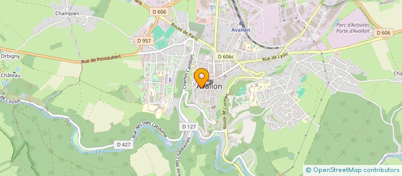 localisation de l'entreprise 22 RUE PORTE AUXERROISE  AVALLON