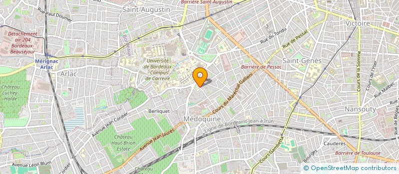localisation de l'entreprise 225 LOUNGE à BORDEAUX