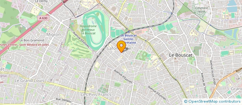 localisation de l'entreprise 22H22  LE BOUSCAT