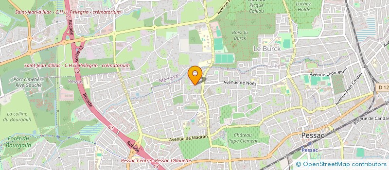 localisation de l'entreprise 22JJ  PESSAC