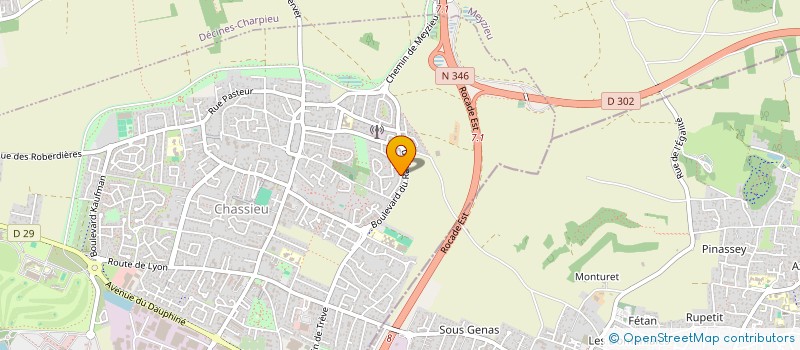 localisation de l'entreprise 23 RUE DES BERGERONNETTES  CHASSIEU