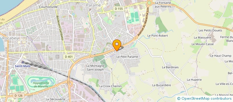 localisation de l'entreprise 23 RUE DES PETITS CHAMPS  SAINT-MALO