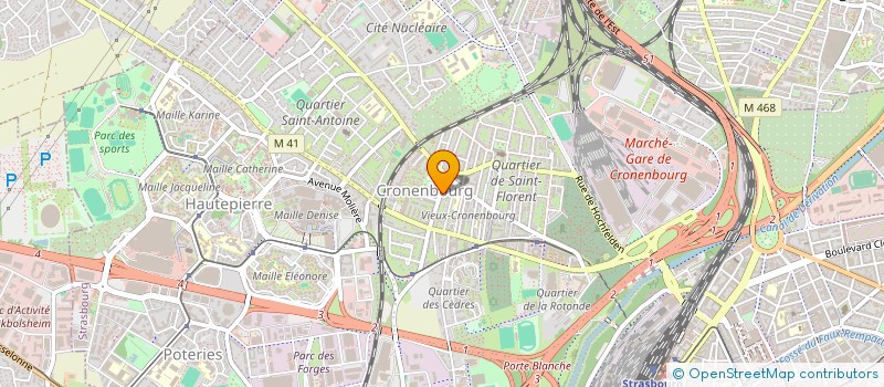 localisation de l'entreprise 24 PROUST  STRASBOURG