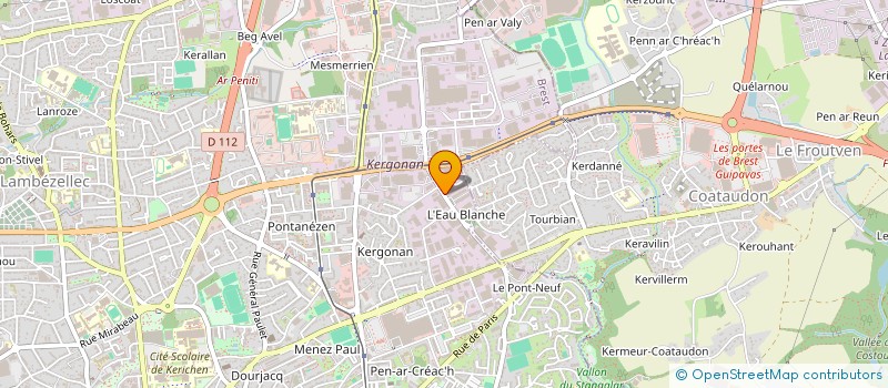 localisation de l'entreprise 24 RUE DE L'EAU BLANCHE  BREST