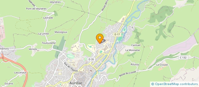 localisation de l'entreprise 24 RUE FRANCOIS VILLON à AURILLAC