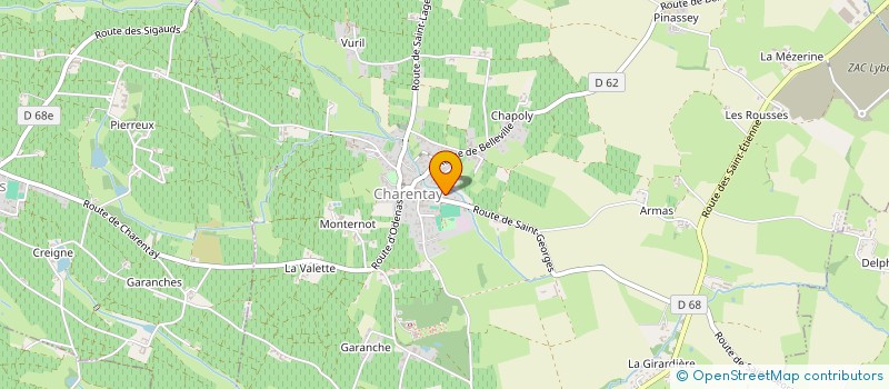 localisation de l'entreprise 24H POUR COURIR  CHARENTAY