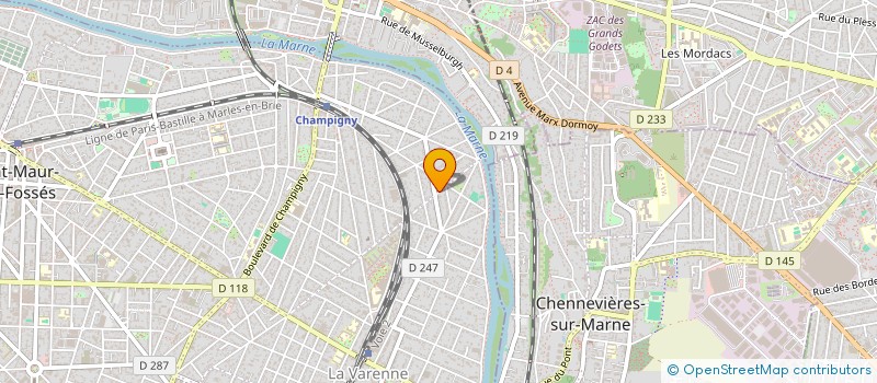 localisation de l'entreprise 25 AV DU BAC à SAINT-MAUR-DES-FOSSES