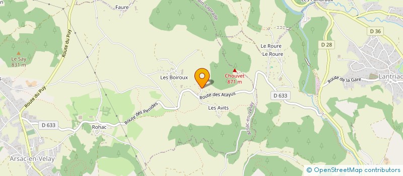 localisation de l'entreprise 25 BP 43  ARSAC-EN-VELAY