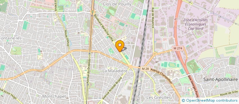 localisation de l'entreprise 25 FENELON - ENTREE B - APPT MILIEU  DIJON