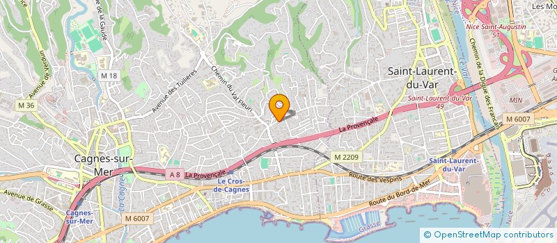 localisation de l'entreprise 25 PROMENADE NICE  NICE