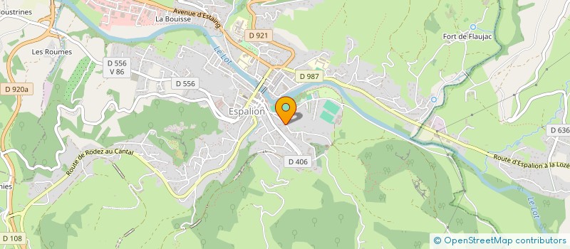 localisation de l'entreprise 25 RUE DE PERSE  ESPALION