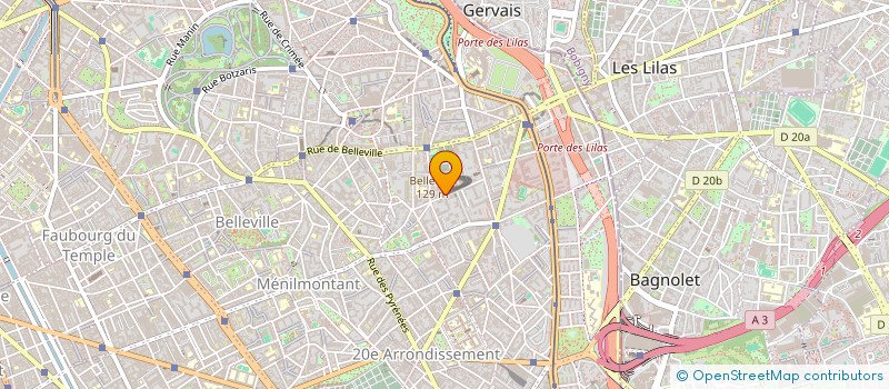 localisation de l'entreprise 25 RUE DU BORREGO  PARIS