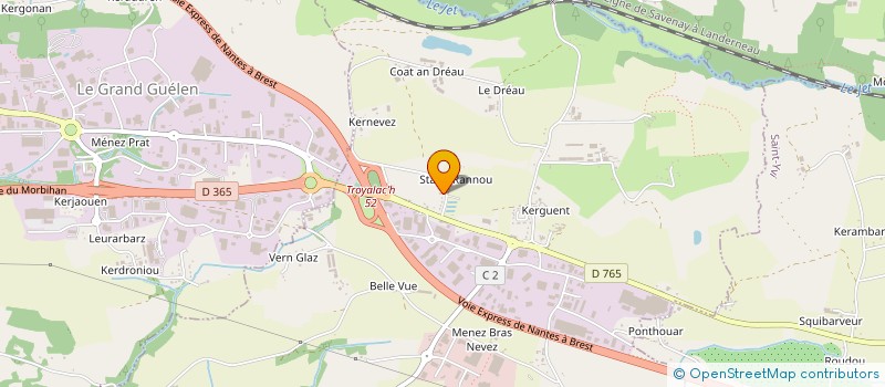 localisation de l'entreprise 256 ELEC  SAINT-EVARZEC