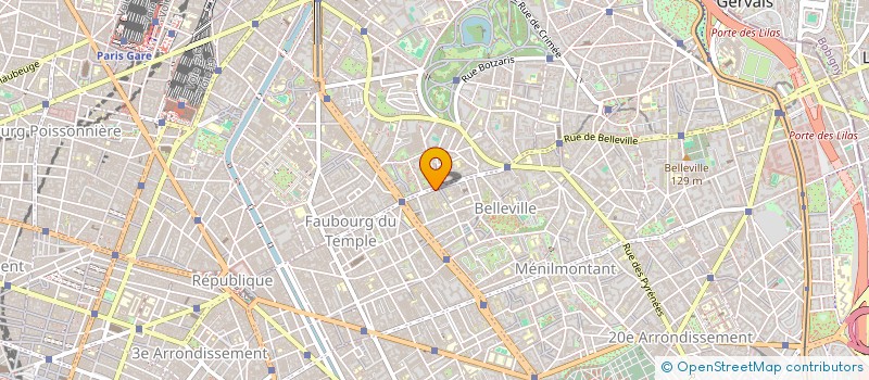 localisation de l'entreprise 26 BELLEVILLE  PARIS