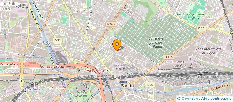 localisation de l'entreprise 2700K  PANTIN