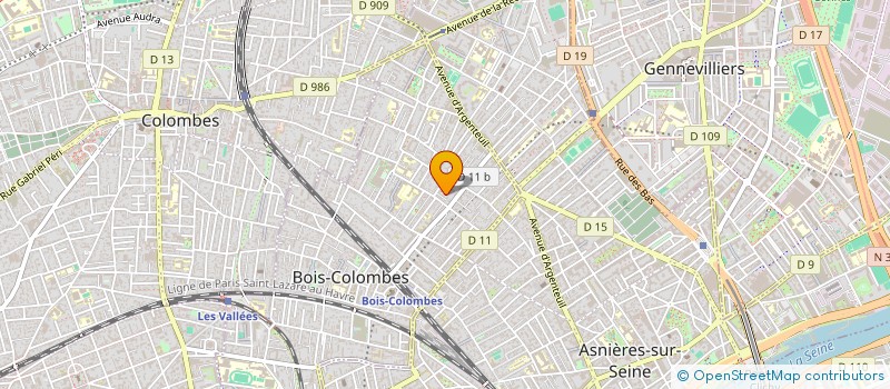 localisation de l'entreprise 27EME CARACTERE à BOIS-COLOMBES