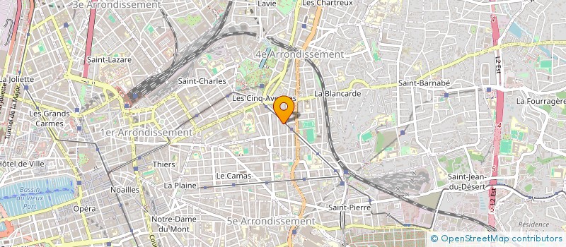 localisation de l'entreprise 28 AV MAL FOCH MLLE à MARSEILLE 4EME