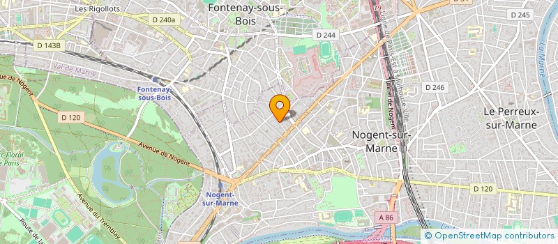 localisation de l'entreprise 28 PARMENTIER  NOGENT-SUR-MARNE