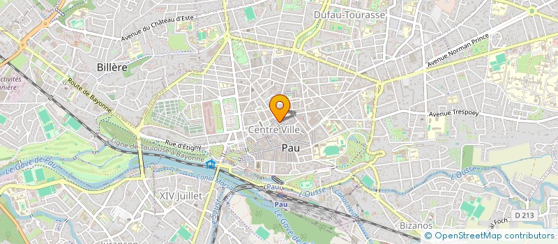 localisation de l'entreprise 28 RUE  SERVIEZ à PAU