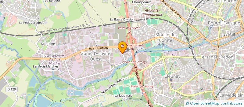 localisation de l'entreprise 28B LES SABLONS  RENNES