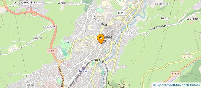 localisation de l'entreprise 29 RUE DU 14 JUILLET  AURILLAC
