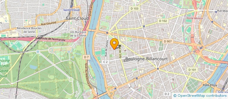 localisation de l'entreprise 29 WALLACE à BOULOGNE-BILLANCOURT
