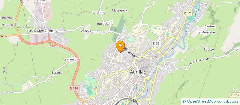 localisation de l'entreprise 2A 2H  AURILLAC