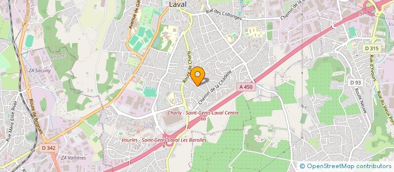 localisation de l'entreprise 2A 2J DISTRIBUTION  SAINT-GENIS-LAVAL