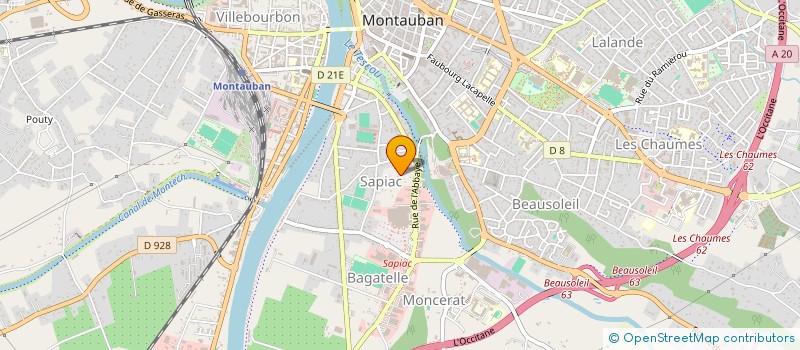 localisation de l'entreprise 2A à MONTAUBAN